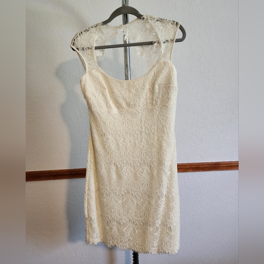Ivory lace Cache dress